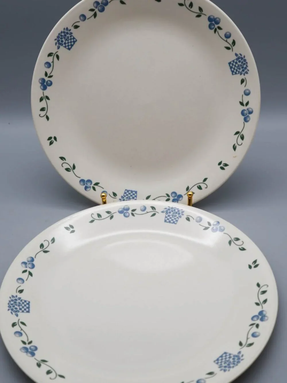 2 Corning Corelle Blueberry Bouquet Dinner Plates 10 1/4